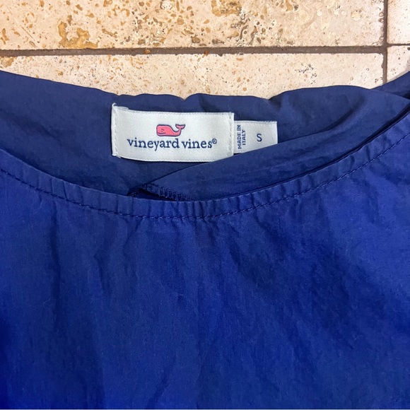 Vineyard Vines Bow Back Short Sleeve Dress Navy Blue Sheath Sz S - Picture 5 of 10